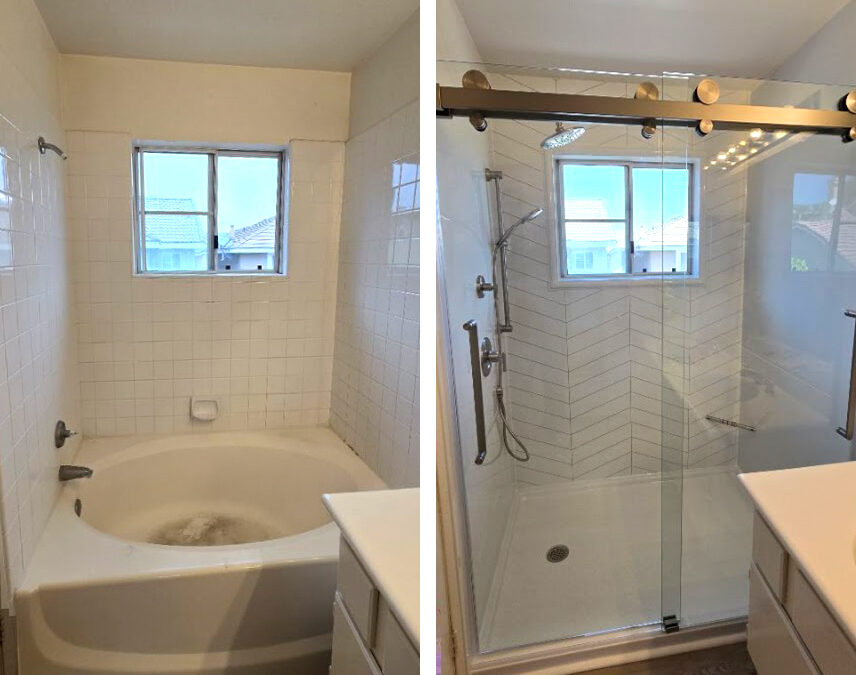 Tub to Shower Conversion in Orange County Homes
